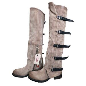 A.S. 98 Shaylynn Tatum Boot Taupe Suede Knee High Size 38